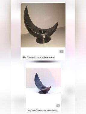 2 Crystal Sphere Holders